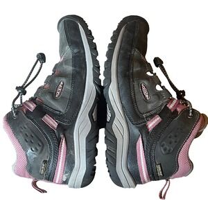 Keen Targhee Mid Waterproof Hiking Boots Gray Leather‎ Youth 5 Womens 6 EU 37